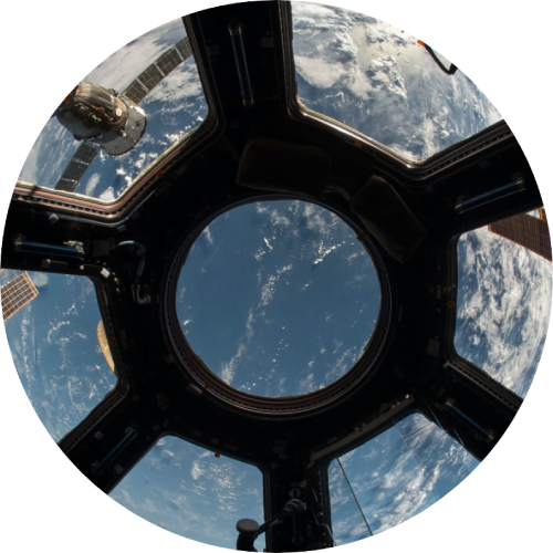 Inside a space station
