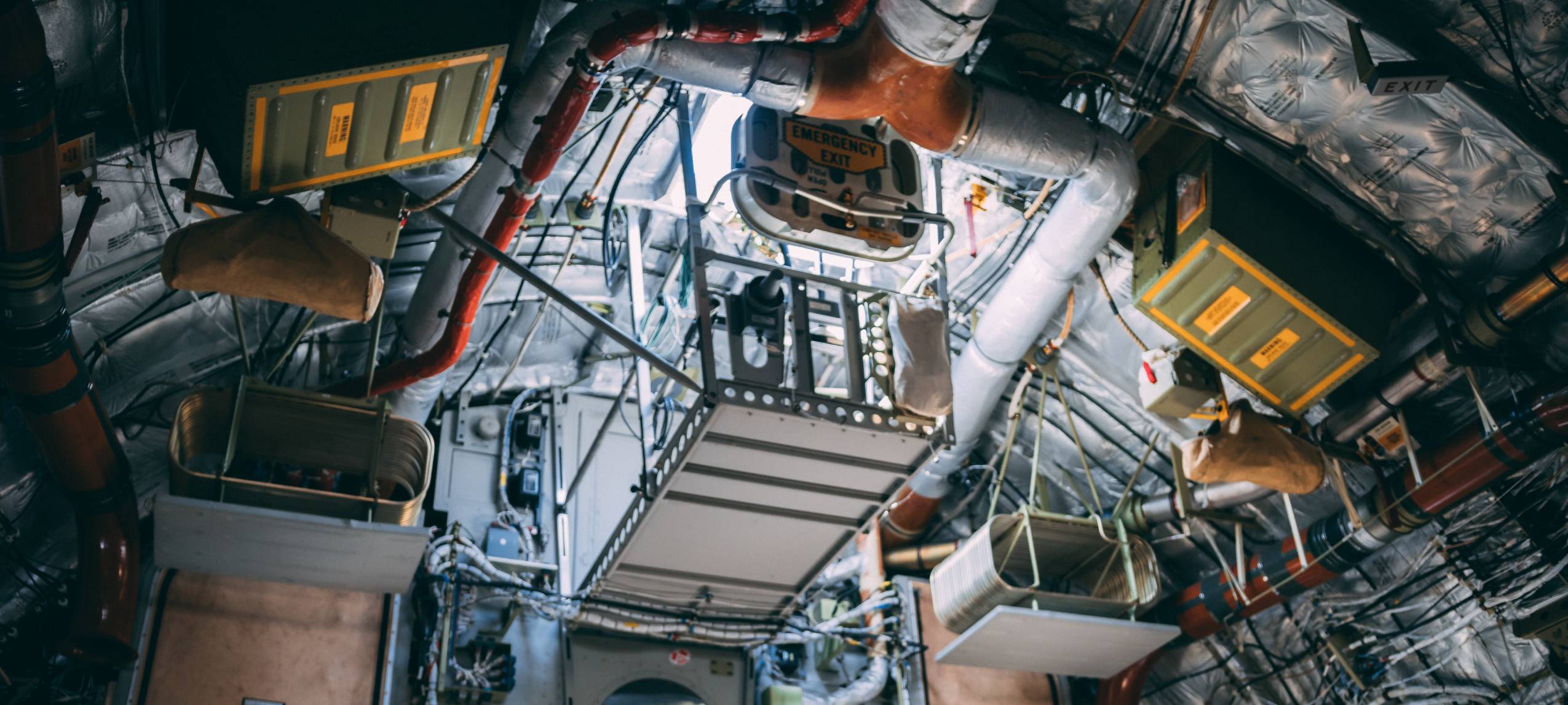 Inside a space station